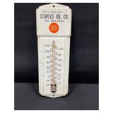 76 Staples Oil Metal Thermometer