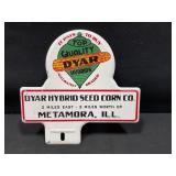 Dyar Hybrid Seed Corn Metal Topper Sign
