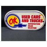 Chevy OK Used Cars Trucks Metal Sign