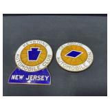 Keystone Auto Club & Delaware Auto Assn. Badges