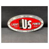 Light US Power Oshkosh WI Metal Sign