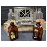 Wanzer Dairies Crate & Various Milk Bottles