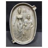 Double-Sided Cast Aluminum Novelty Ashtray
