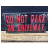Do Not Park Metal Embossed Sign