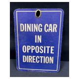 Dining Car Cardstock Sign