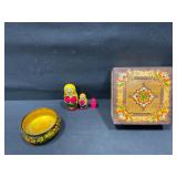 Russian Stacking Dolls & Jewelry Box