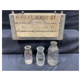 Rivulet Hurst Dairy Crate & Various Bottles