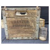 Wanzer Dairy Crate & Glass Bottles