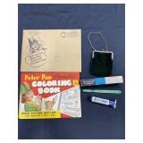 Vintage Coin Purse, Toothbrush/Paste/Coloring Book