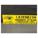 Optician Metal Embossed Sign Rockland Maine