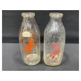 Durst Quincy IL & Williams Pontiac IL Milk Bottles