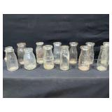 Various Vintage Milk Bottles