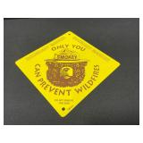 Smokey Bear Boundary Metal Marker
