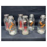 Various Vintage Milk Bottles