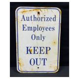 Employees Only Metal Sign
