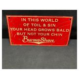 Burma-Shave Tin Sign