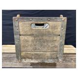 Oberweis Dairy Metal/Wood Crate & Bottles