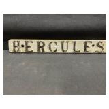 Cast iron Hercules Sign
