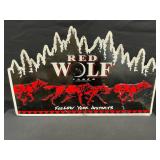 Red Wolf Lager Metal Embossed Sign