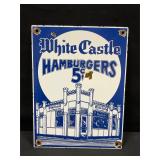 White Castle Porcelain Sign