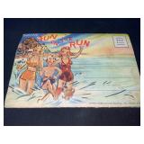 1942 Postcard Folder ï¿½Having Fun on the Runï¿½