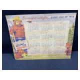 Smokey Bear 1956 Calendar