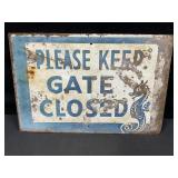 Gate Closed Sign