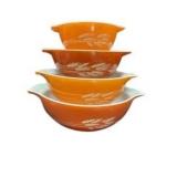 Pyrex Autumn Harvest Nesting Mixing Bowl Set of 4