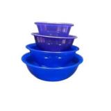 Pyrex Blue w/ Clear Bottom Mixing Bowl Set of 4