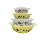 Pyrex Gooseberry Black & Yellow Nesting Bowl Set