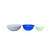 Pyrex Assorted Blue Clear Bottoms Mixing Bowls