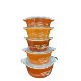 Pyrex Autumn Harvest Dishes with Lids