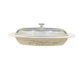 Pyrex Golden Honeysuckle Casserole Dish w/ Lid