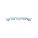 Pyrex Delphite Blue Mixing Bowls Set of 5