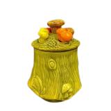 California Pottery Tree Stump Cookie Jar