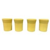 Fiesta Yellow Ceramic Juice Glasses Set of 4