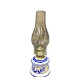 Lamplight Farm Floral Ceramic Hurricane Oil Lamp