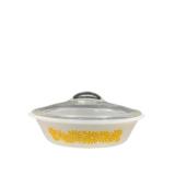 Glasbake Yellow Daisy Casserole Dish & Lid