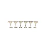Fostoria Chintz Etched Champagne Coupe Glasses