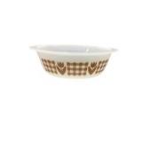Glasbake Brown Tulip Gingham Casserole Dish