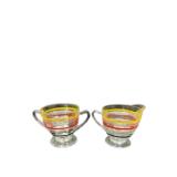 Anchor Hocking Sugar Bowl & Creamer