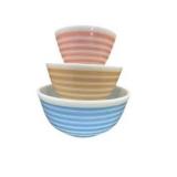 Pyrex Rainbow Stripes Nesting Mixing Bowl Set