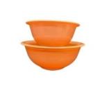 Pyrex Peach Clear Bottom Mixing Bowls Set of 2