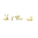 Ceramic & Rubber Bunny Figurines