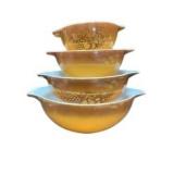 Pyrex Old Orchard Nesting Mixing Bowl Set of 4