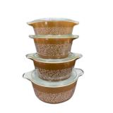Pyrex Woodland Casserole Dishes-Set of 4