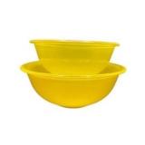 Pyrex Mixing Bowl Yellow w/ Clear Bottom Set of 2