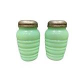 Fire King Jadeite Bee Hive Shakers