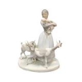 Lladro ï¿½Shepherdess with Goatsï¿½ Figurine