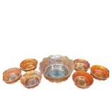 Northwood Carnival Grape and Cable Bowl Set